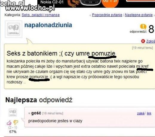 Poleciała jej "kref pomurzcie"