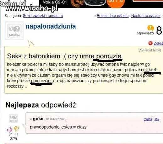 Poleciała jej "kref pomurzcie"