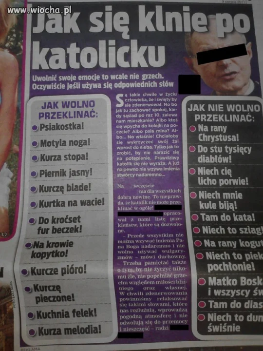 Jak się klnie po katolicku