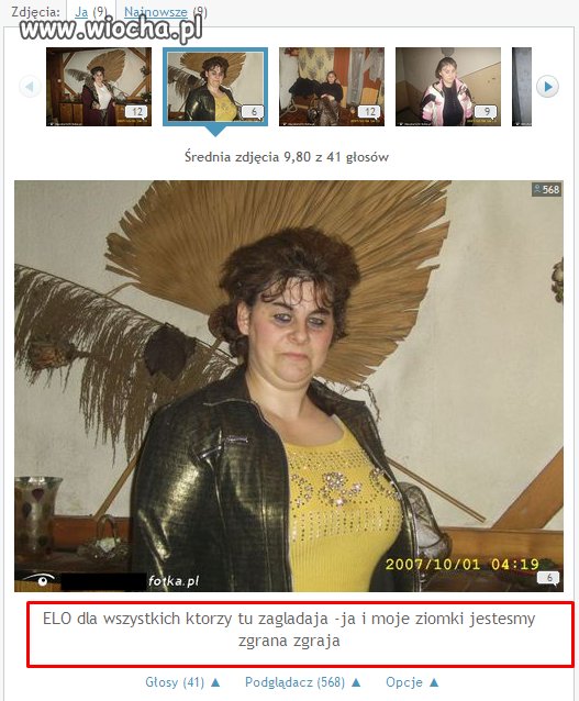 Tak prezentuje się 45latka na fotce.