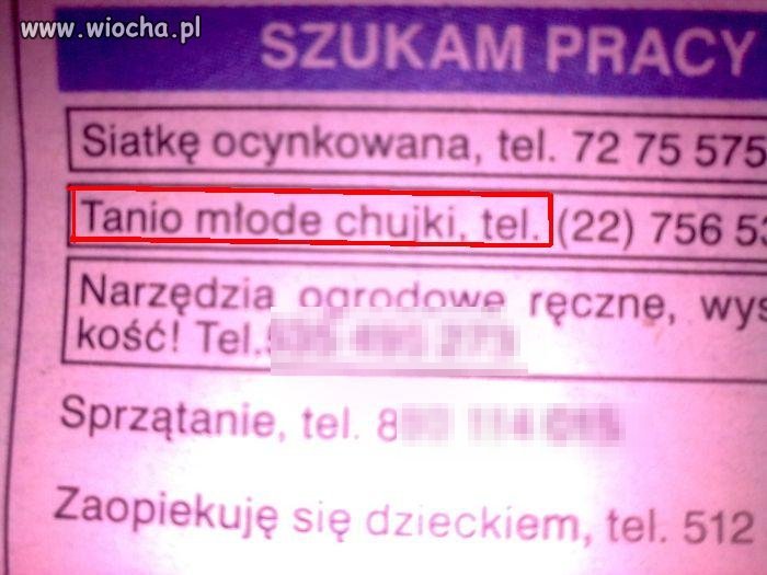 Ogłoszenie w gazecie