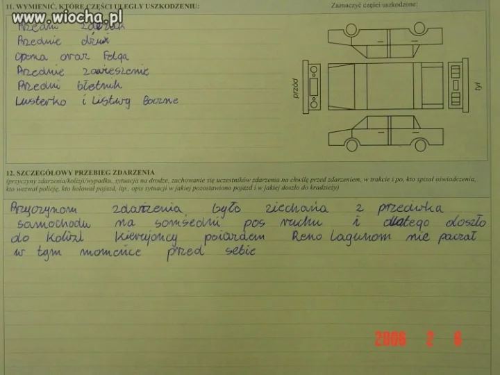 Wypadek z reno lagunom