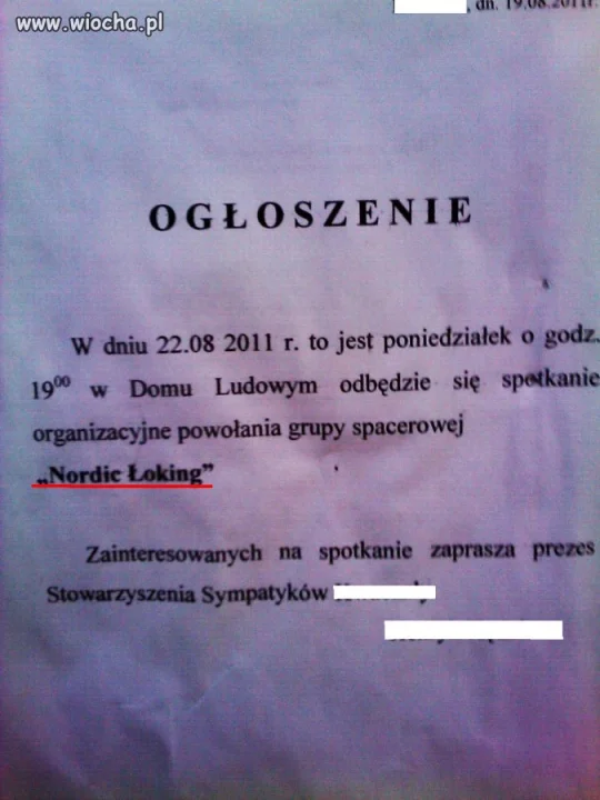 Ogłoszenie z tablicy...