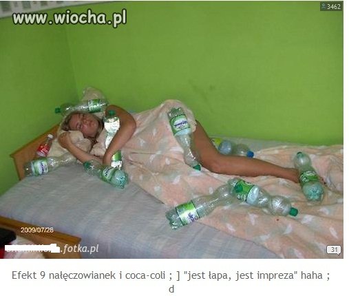 Efekt 9 nałęczowianek i coca-coli :