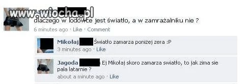 Zamarzające światło.