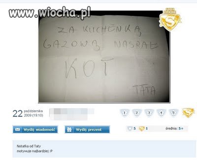 Notatka od taty 