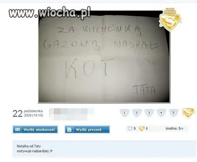 Notatka od taty 