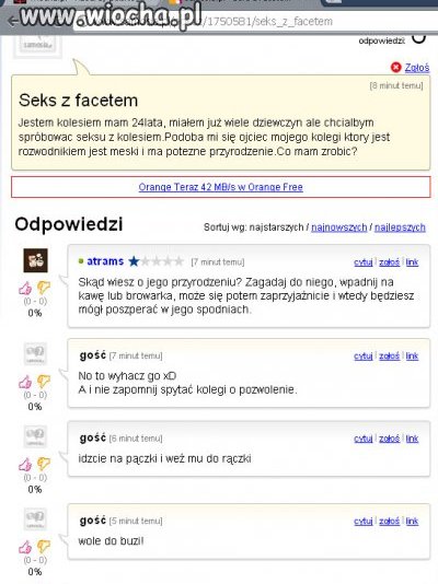 Chciałbym spróbować seksu z kolesiem.
