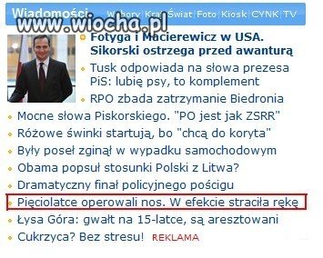 5 latce operowali nos.