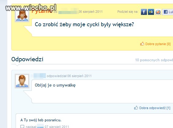 "Obijaj cycki o umywalkę".