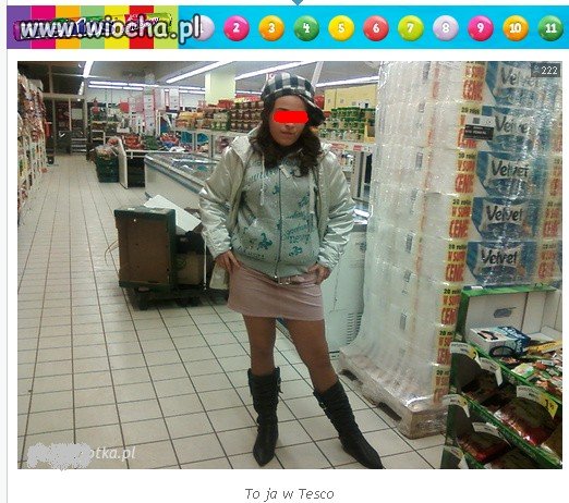Fajna czapka, fajne buty, fajna fotka w tesco!