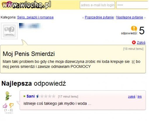 Mój penis śmierdzi 