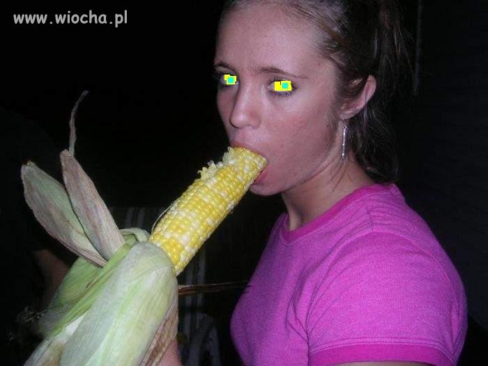 Z kolbą kukurydzy