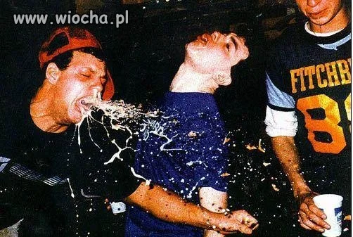 To koleś rzygnął 