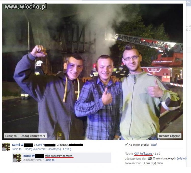 Takie tam przy pożarze