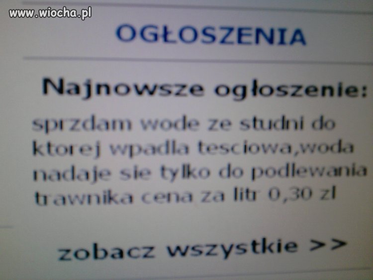 Sprzedam wodę