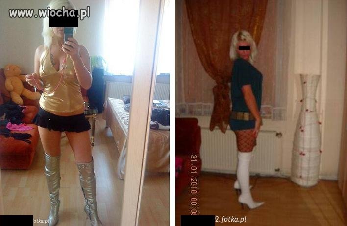 Tlenione włosy, złota bluzka, srebrne kozaki.