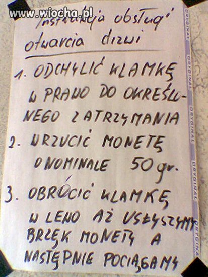 >Nie ma to jak instrukcje .. na wszystko ..