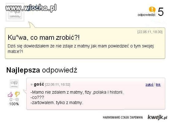 Nie zadałem