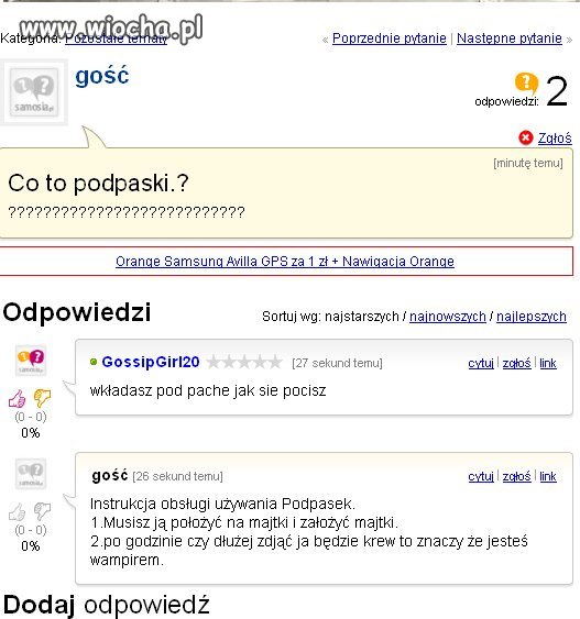 Dwie instrukcje obsługi podpasek