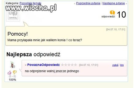 No to sobie walnij na odprężenie..