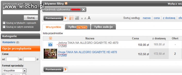 Wiocha na allegro