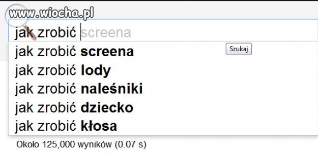 Propozycje wujka google