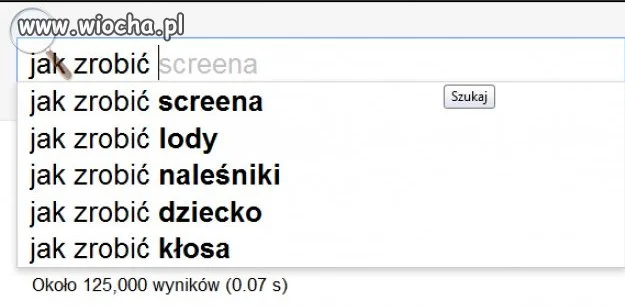 Propozycje wujka google