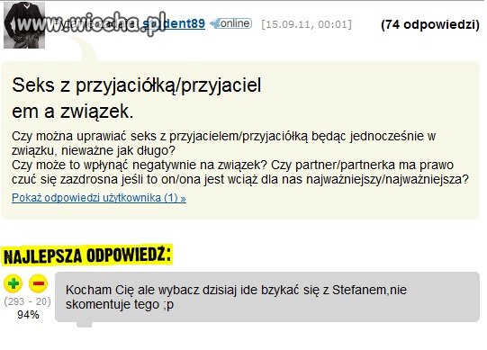 Sex a Miłość dobre pytanie.