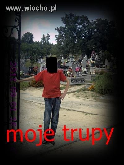 Kolejny lans na cmentarzu 