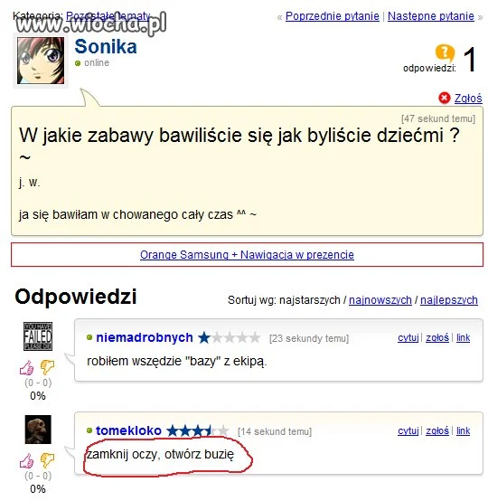 Zabawy w dzieciństwie