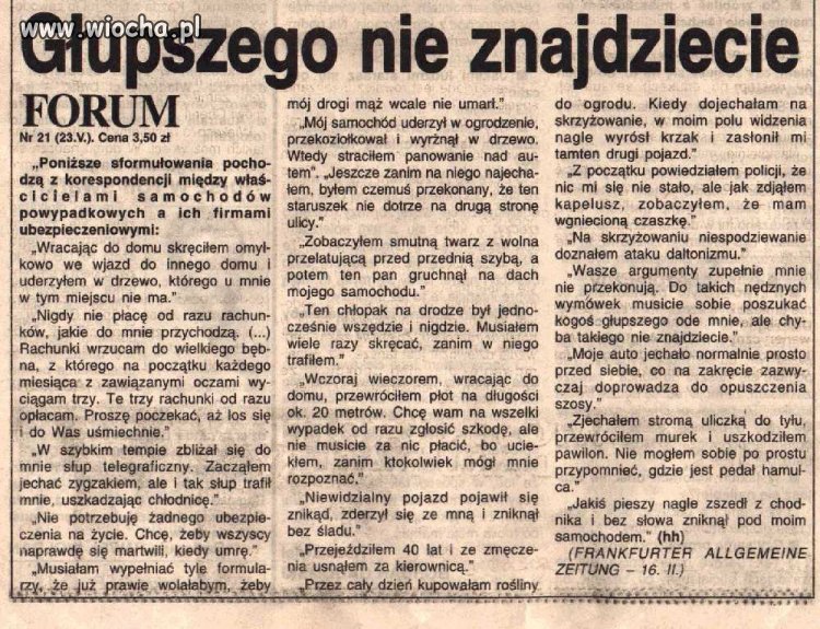 Firmy ubezpieczeniowe i ich klienci ;)