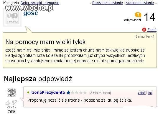 Za wielki tyłek
