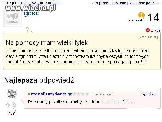 Za wielki tyłek