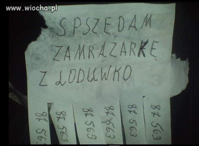 "SPRZEDAM ZAMRAŻARKĘ