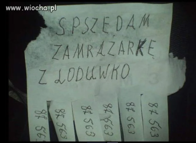 "SPRZEDAM ZAMRAŻARKĘ