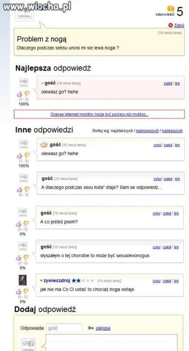 Problem z nogą
