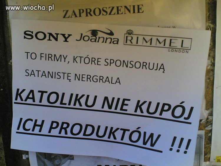 Katoliku nie "KUPÓJ"