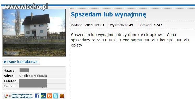 Spszedam lub wynajmne dozy...