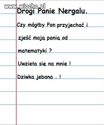Nergal postrach polskich nauczycieli