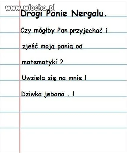 Nergal postrach polskich nauczycieli