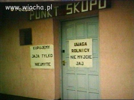 Rolnicy nie myją jaj. 