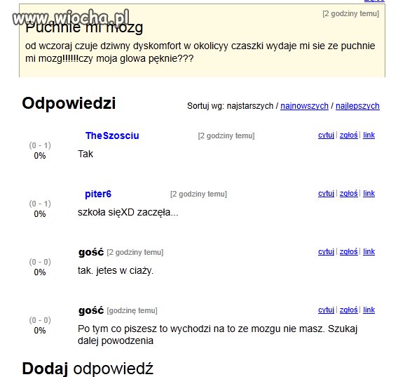 Puchnie mi mózg!