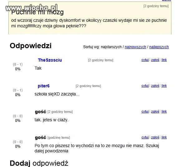 Puchnie mi mózg!