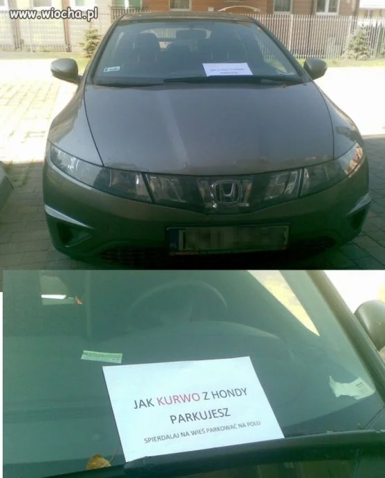 Zaparkował/a przed drzwiami