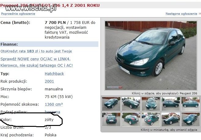 Kolor żółty