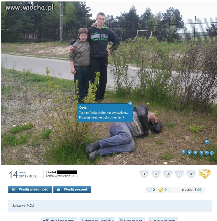 Kuzyn daje przykład. Chłopiec ma 11 lat.