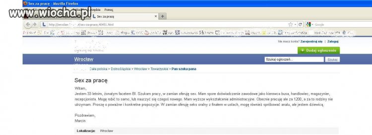 "Szukam pracy"