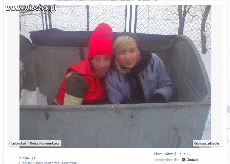 Takie tam w kontenerze na śmieci.