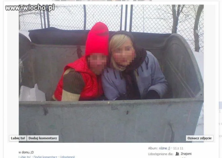 Takie tam w kontenerze na śmieci.